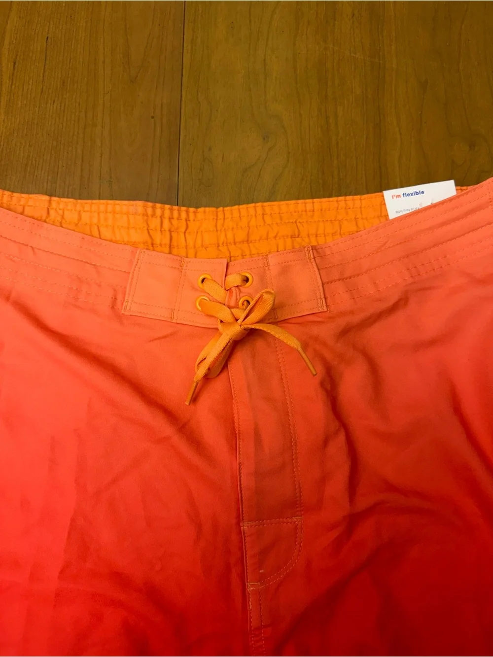 NWT Old Navy Men's Sunrise Ombré Board Shorts | Beach Coastal Surf Tropical | 36